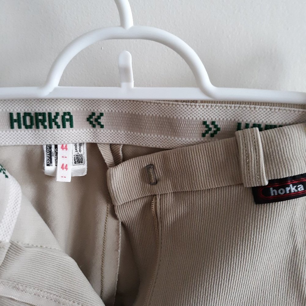 Horka Tan Ribbed Equestrian riding breeches EU44